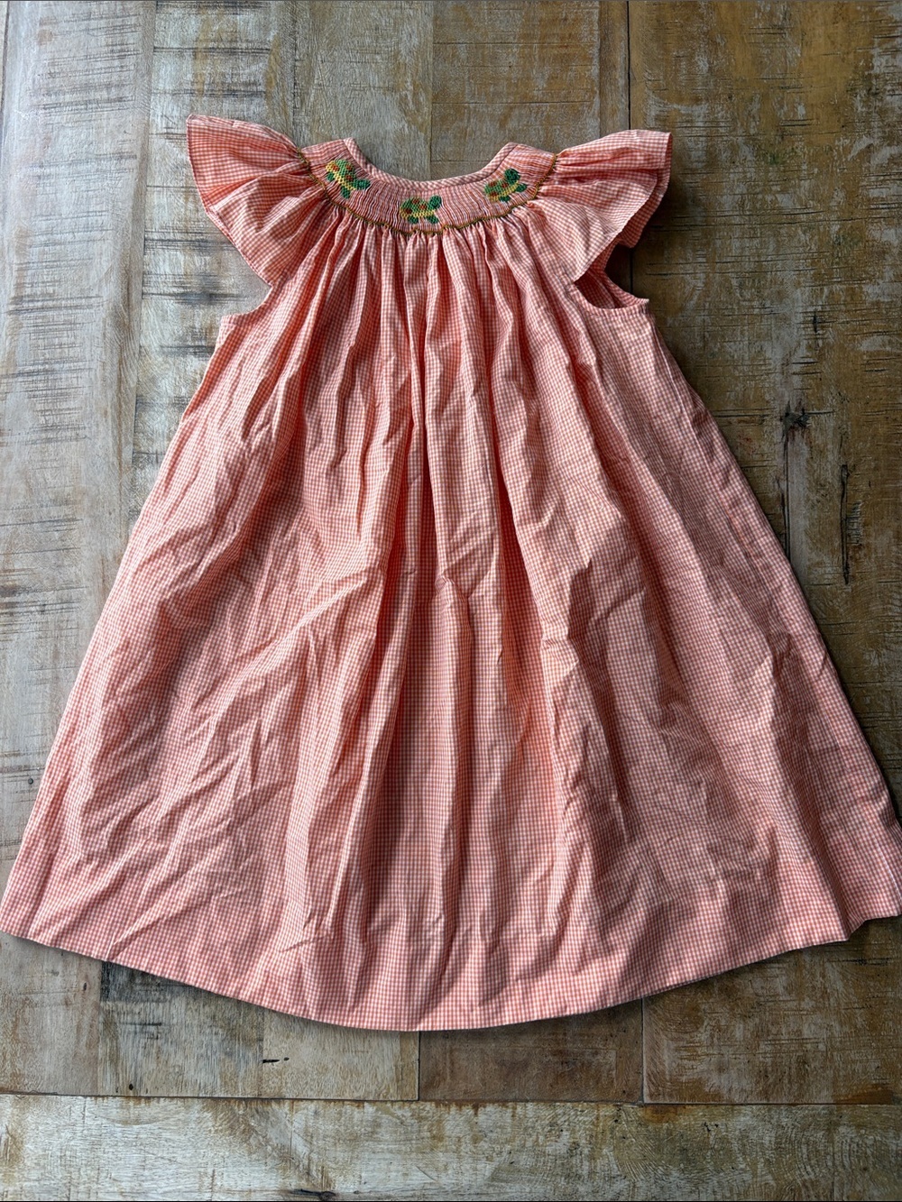 Be Mine Gingham Smocked Dress 4t